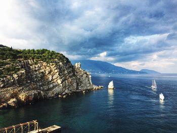 Scenic view of sea against sky