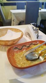 Close-up of cake on table