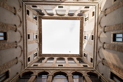 Low angle view of buildings against sky