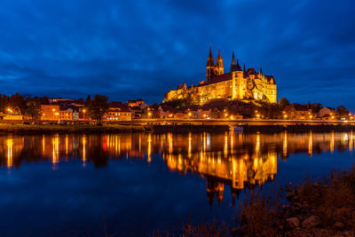 Meissen old town with the middle castle gate