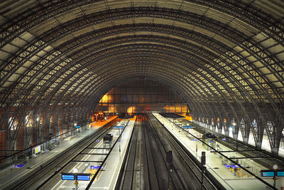 Train at railroad station