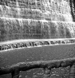 Water flowing through rocks