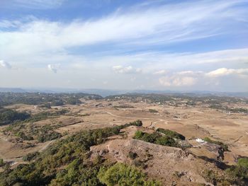 Aerial view of landscape against sky