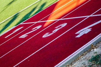 Close-up of road marking