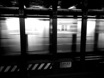 Train at railroad station platform