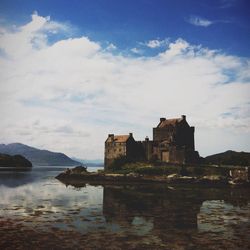 Reflection of clouds in water