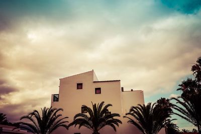 Low angle view of building against sky