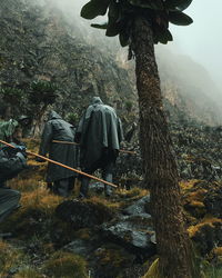 Hikers on mountain