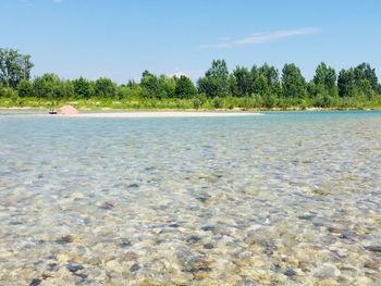 Scenic view of river against sky