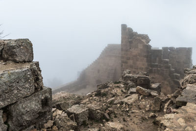 View of old ruins against sky