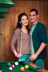 Portrait of a smiling young couple