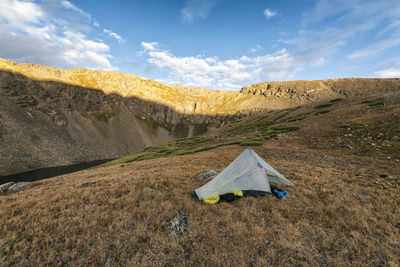 Camping in the rocky mountains, colorado