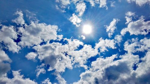 Low angle view of cloudy sky