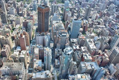 High angle view of new york city