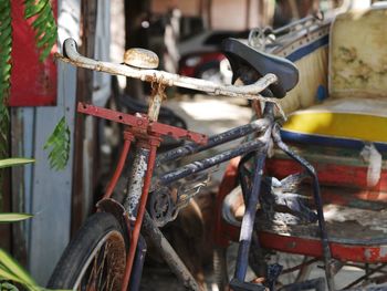 Close-up of motorcycle