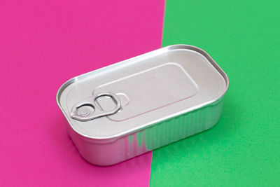 Close-up of usb stick against blue background