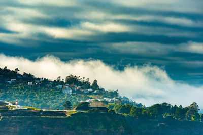 Panoramic view of townscape against sky