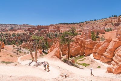 Scenic view of desert against clear sky