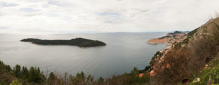 Panoramic view of sea against sky