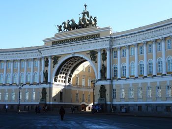 Low angle view of historical building