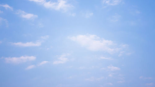 Low angle view of clouds in blue sky