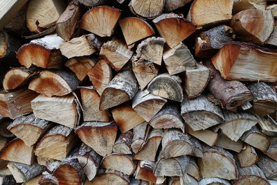 Full frame shot of logs