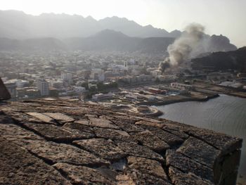 Aerial view of buildings in city