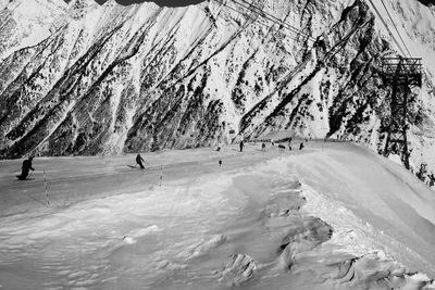 Scenic view of snow covered mountain