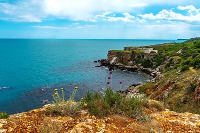 Scenic view of sea against sky