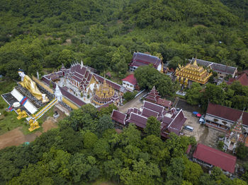 High angle view of residential district