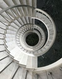 Directly above shot of spiral staircase