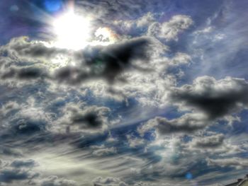 Low angle view of cloudy sky