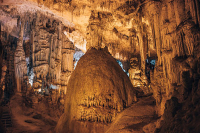 Low angle view of rock formations