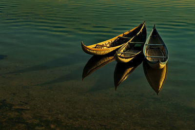 Tiny boats like bata shoes for asian princesses are very pretty taken at  nai swamp, phan rang