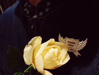 Close-up of rose bouquet against black background