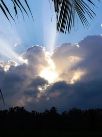 Low angle view of cloudy sky