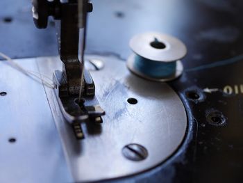 Cropped image of sewing machine