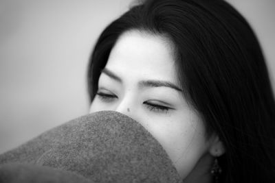 Close-up of young woman