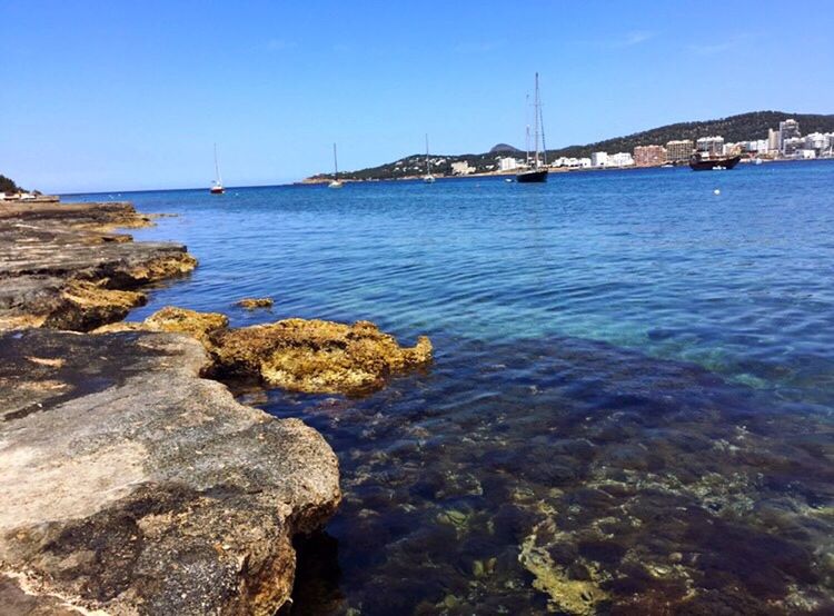 VIEW OF SEA AGAINST CLEAR SKY