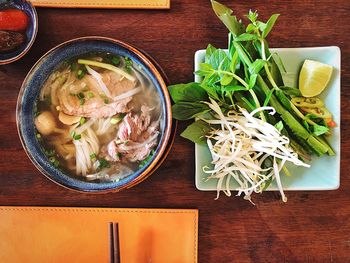 Close-up of food on table