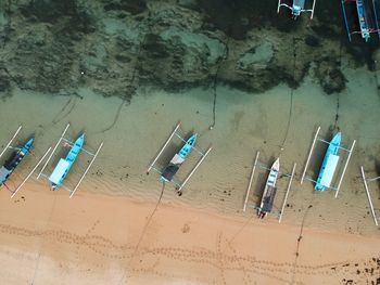 High angle view of beach