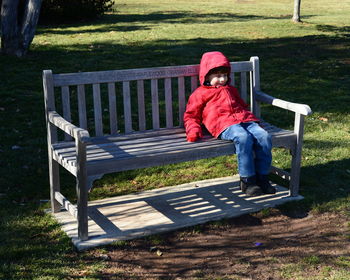 Girl playing in park