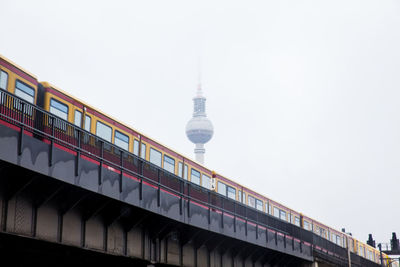 View of the berlin metro in a cold cold end of winter day