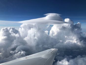 Aerial view of clouds in sky