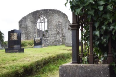 Stone structure in cemetery