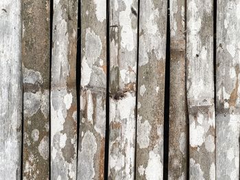 Full frame shot of old wooden fence