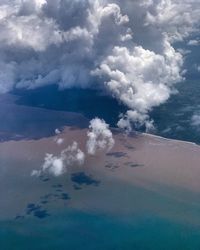 Scenic view of cloudscape against blue sky