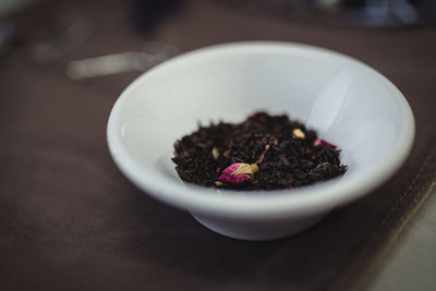 Close-up of flowers on table
