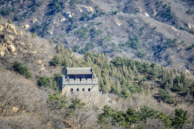 High angle view of building