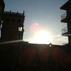 Sun shining through clouds